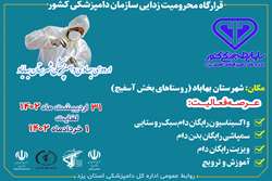 اردوی جهادی دامپزشکی در شهرستان بهاباد برگزار خواهد شد.